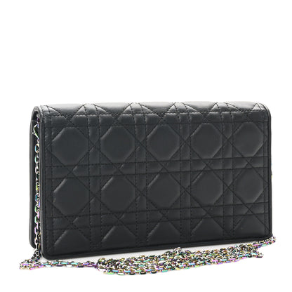 Christian Dior Lambskin Cannage Lady Dior Pouch Black 4 of 11