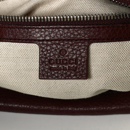 Gucci Pebbled Calfskin Medium Soho Messenger Bag Burgundy 6 of 18