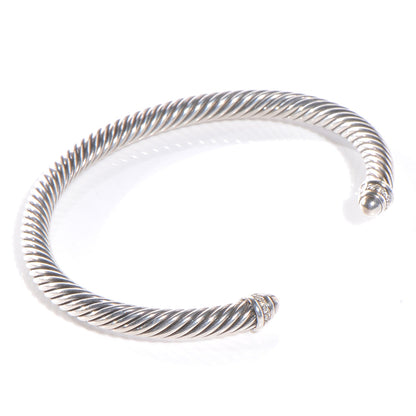 David Yurman Sterling Silver Diamond 5mm Cable Classics Dome Bracelet 4 of 4