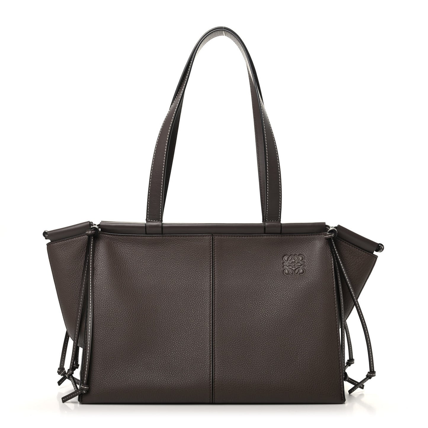 Soft Grained Calfskin Small Cushion Tote Ebony