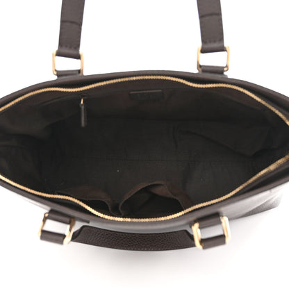 Gucci Calfskin Bamboo Tassel Top Handle Tote Dark Brown 5 of 11