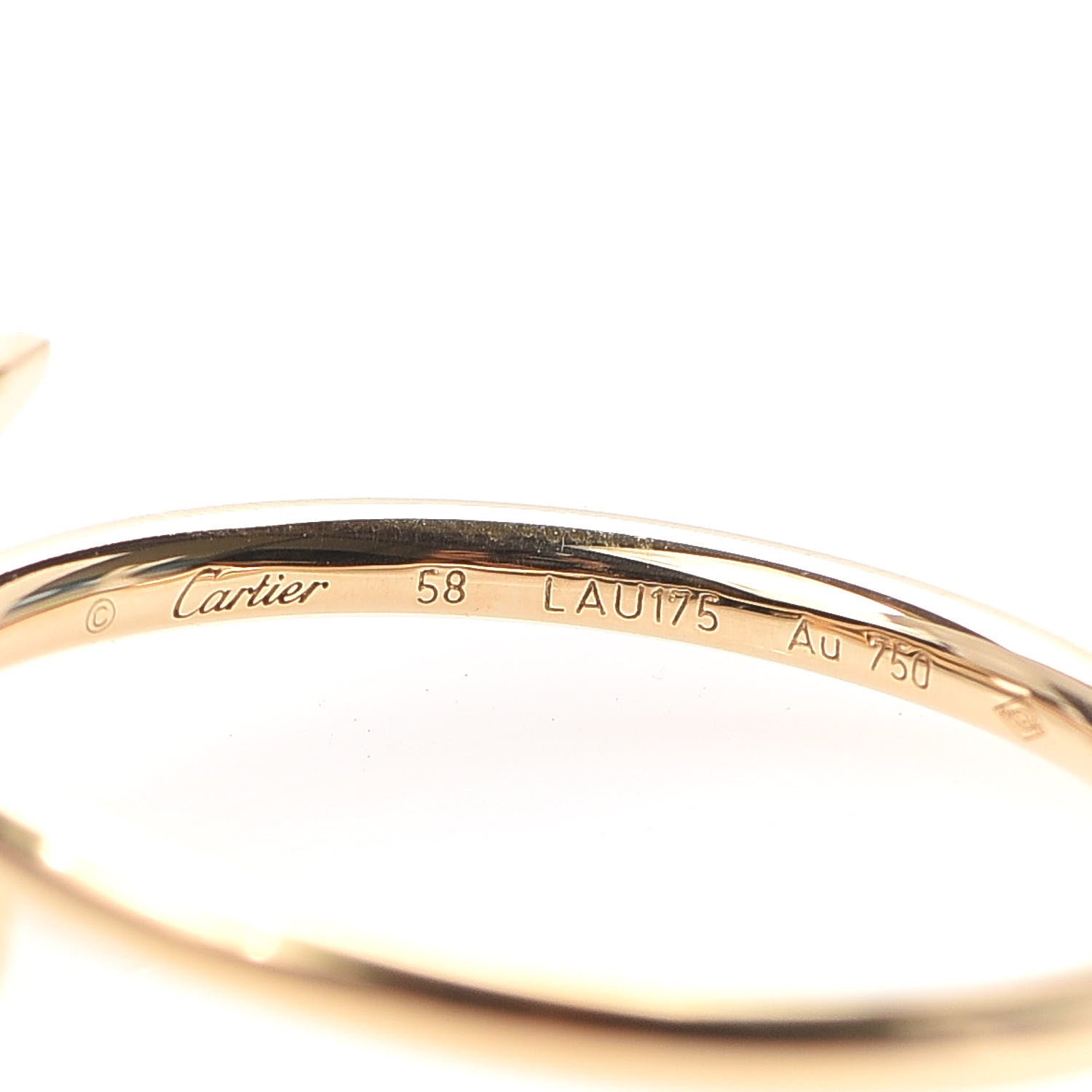 Cartier 18K Yellow Gold Small Juste Un Clou Ring 58 8.25 4 of 6