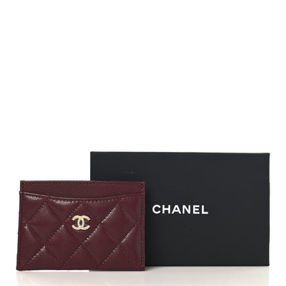 Chanel Caviar Quilted Card Holder Burgundy 9 of 9