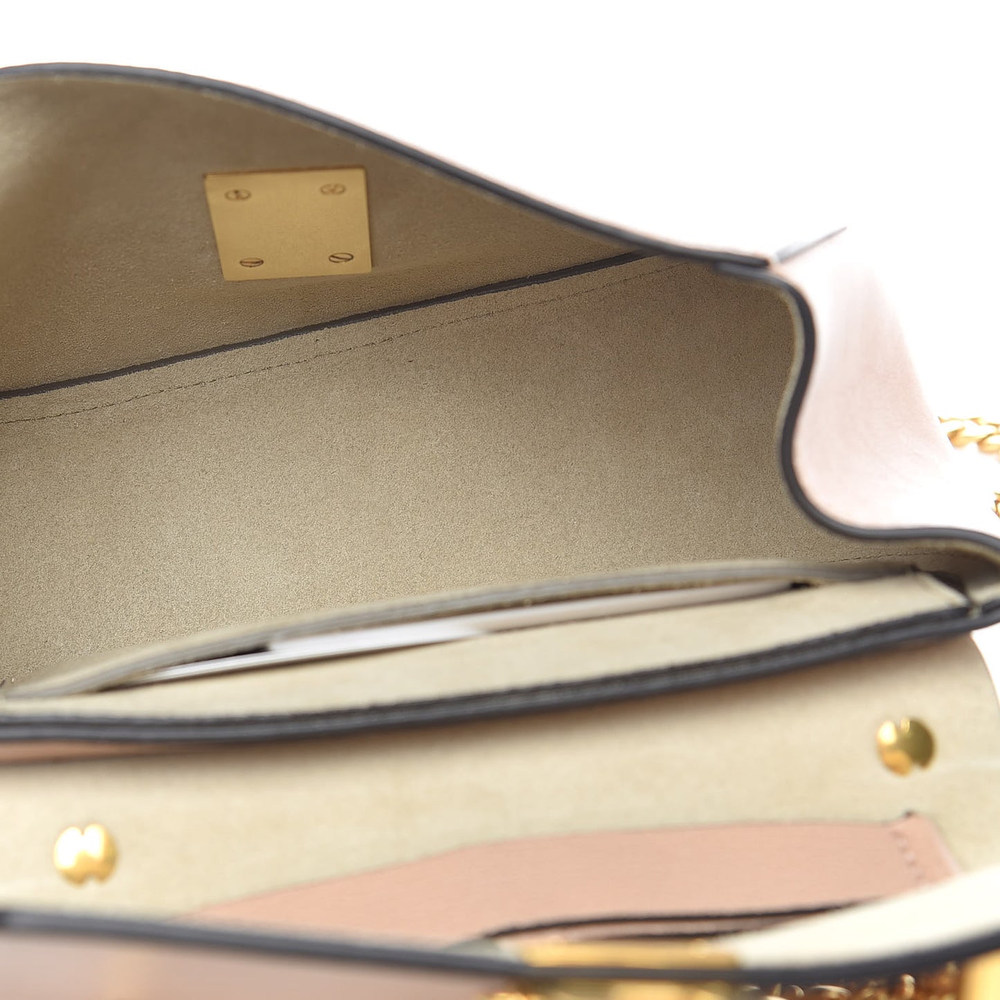 Goatskin Mini Drew Shoulder Bag Biscotti Beige