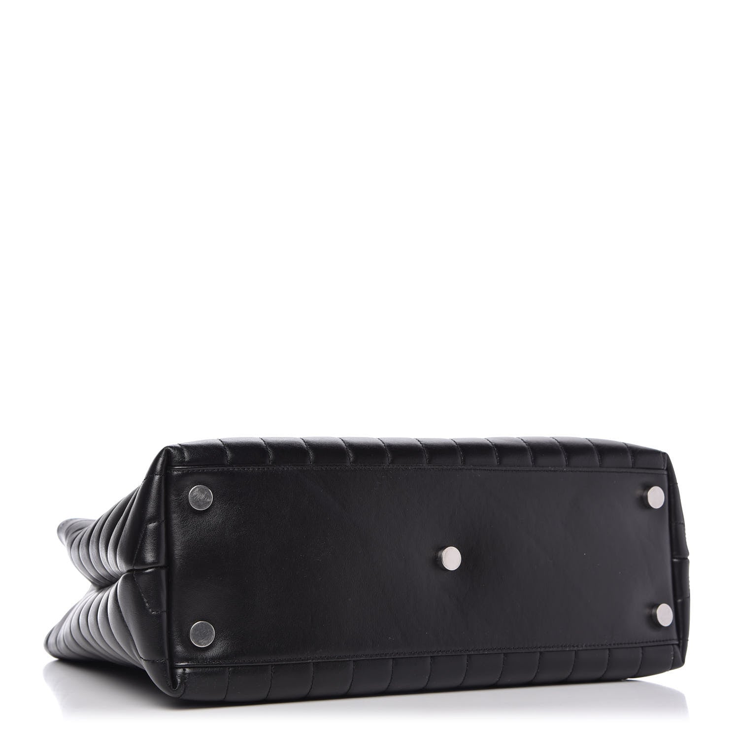 Saint Laurent Calfskin Y Quilted Monogram Large Loulou Shopper Black 4 of 10