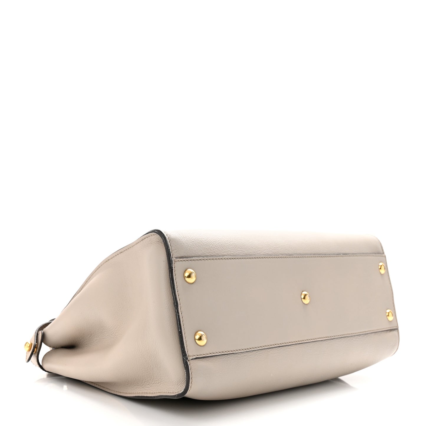 Vitello Seta Shiny Nappa Medium Peekaboo Iconic Satchel Grigio Polvere Magenta