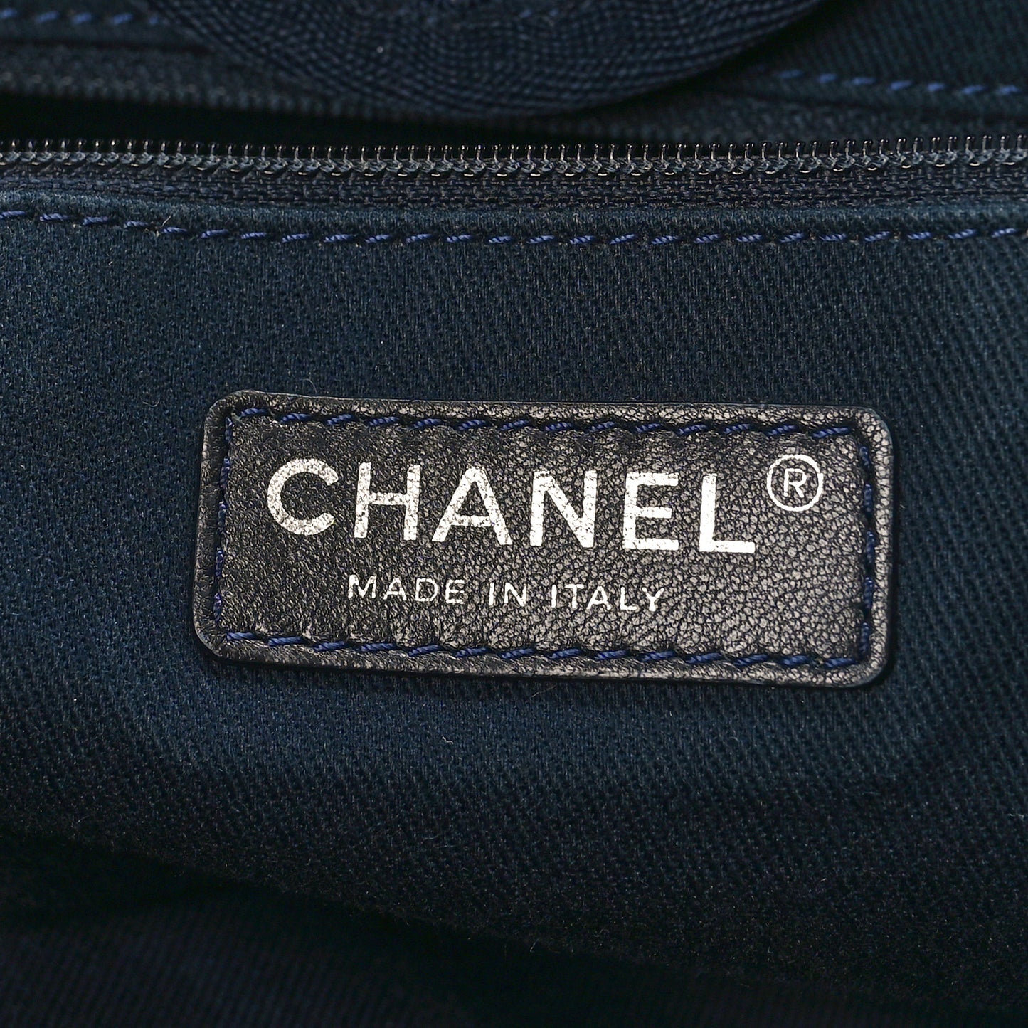 Denim Medium Deauville Tote Dark Blue
