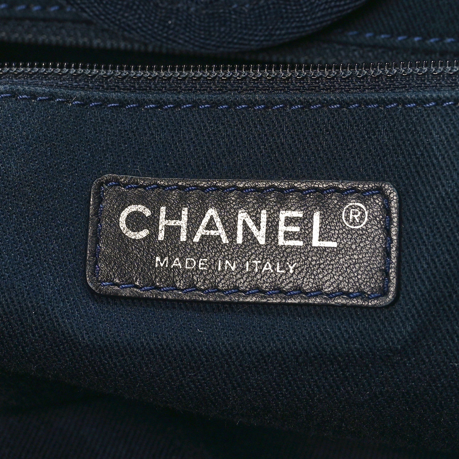 Chanel Denim Medium Deauville Tote Dark Blue 6 of 12