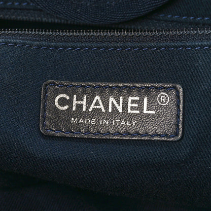 Chanel Denim Medium Deauville Tote Dark Blue 6 of 12