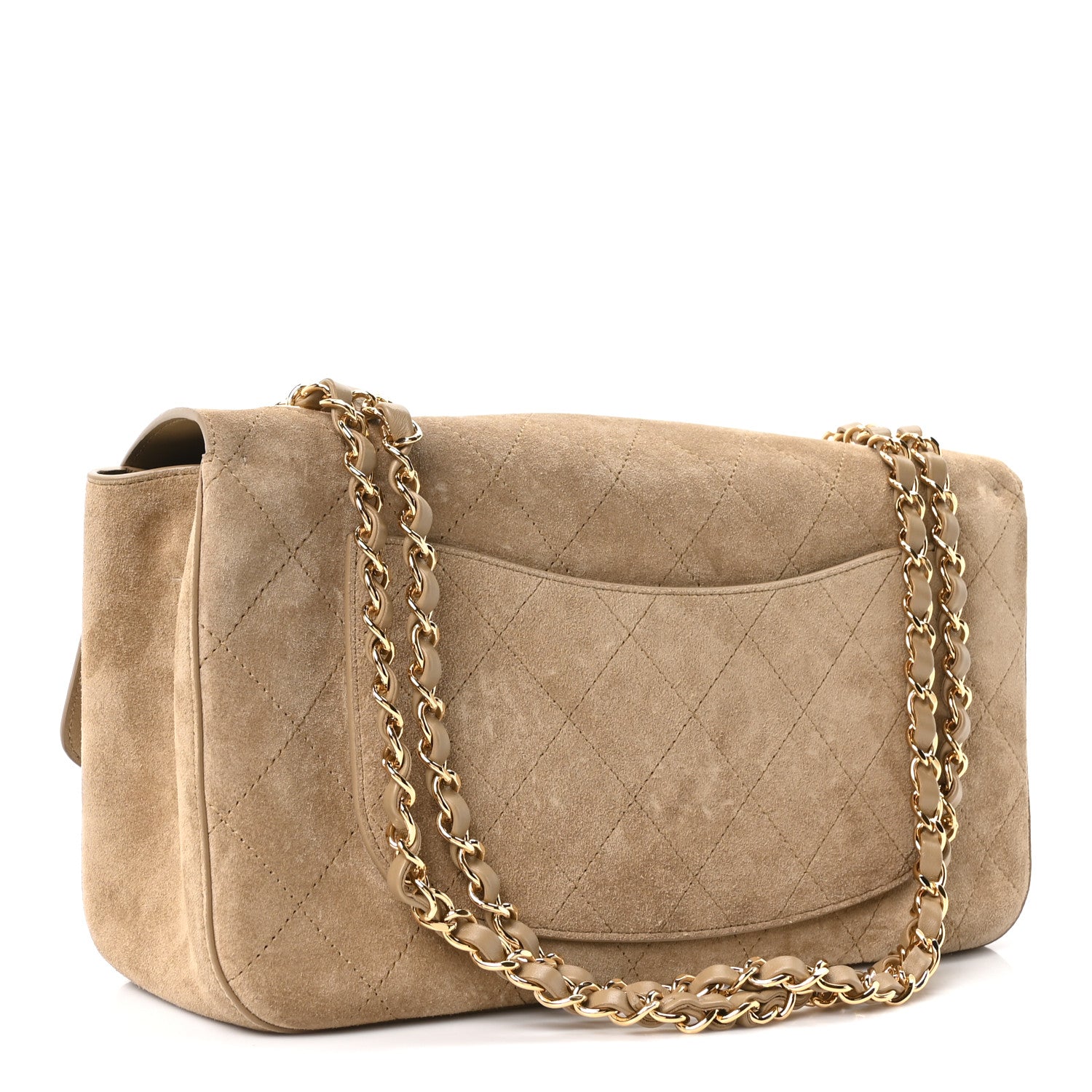 Chanel Suede Calfskin Small Souplissimo Maxi Flap Dark Beige 3 of 10