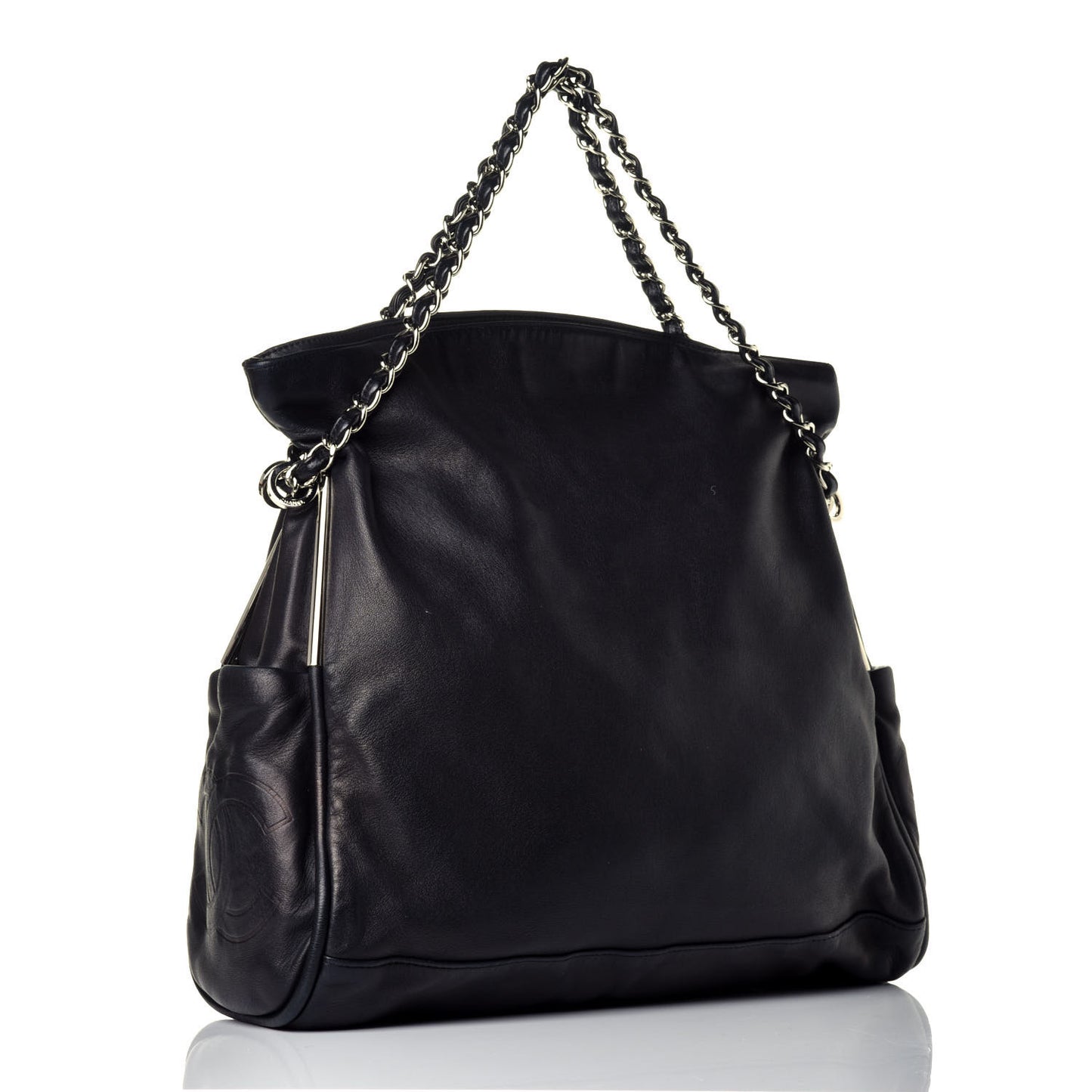 Lambskin Large Ultimate Soft Tote Black