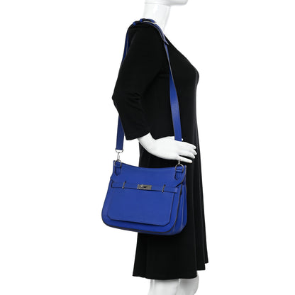 Hermes Taurillon Clemence Jypsiere 28 Bleu Electrique 2 of 13