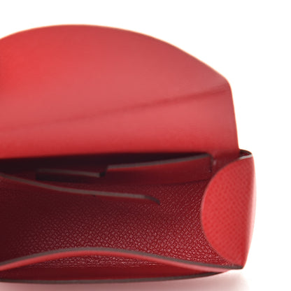 Hermes Grained Madame Calfskin Lipstick Case with Mirror Rouge Piment 6 of 9