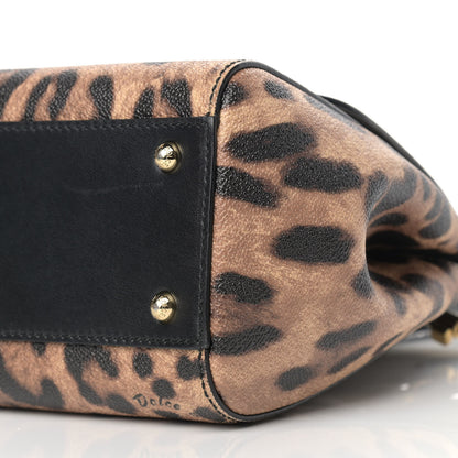 Dolce & Gabbana Dauphine Leopard Print Small Miss Sicily Satchel Black 10 of 14