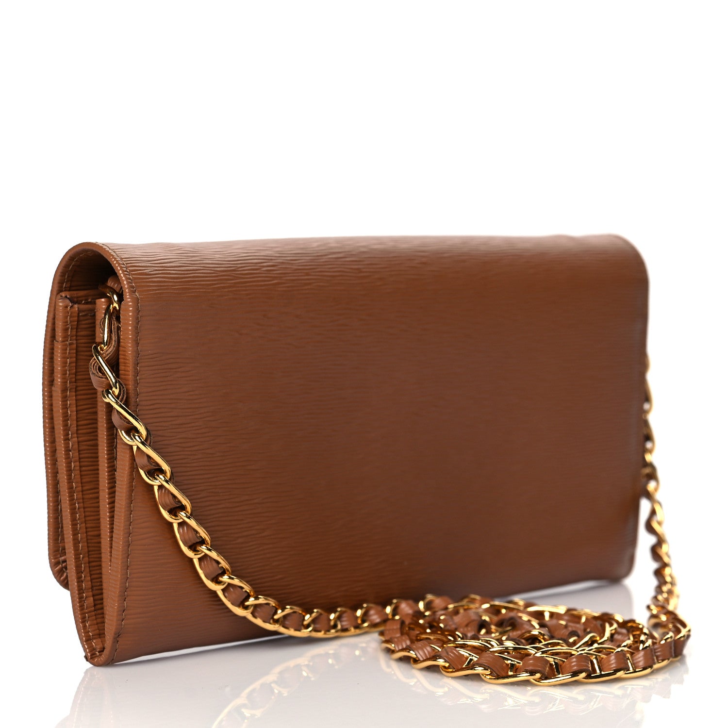 Prada Vitello Move Chain Wallet Caramel 3 of 9