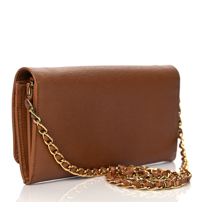 Prada Vitello Move Chain Wallet Caramel 3 of 9