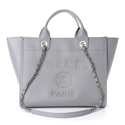 Chanel Caviar Studded Small Deauville Tote Grey 1 of 12