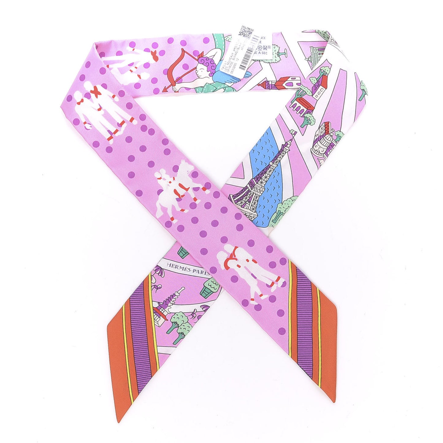 Silk Les Nouveaux Amoureux de Paris Twilly Rose Buvard White Vert