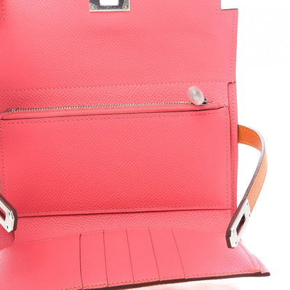Hermes Epsom Verso Kelly Medium Wallet Abricot Rose Azalee 5 of 9