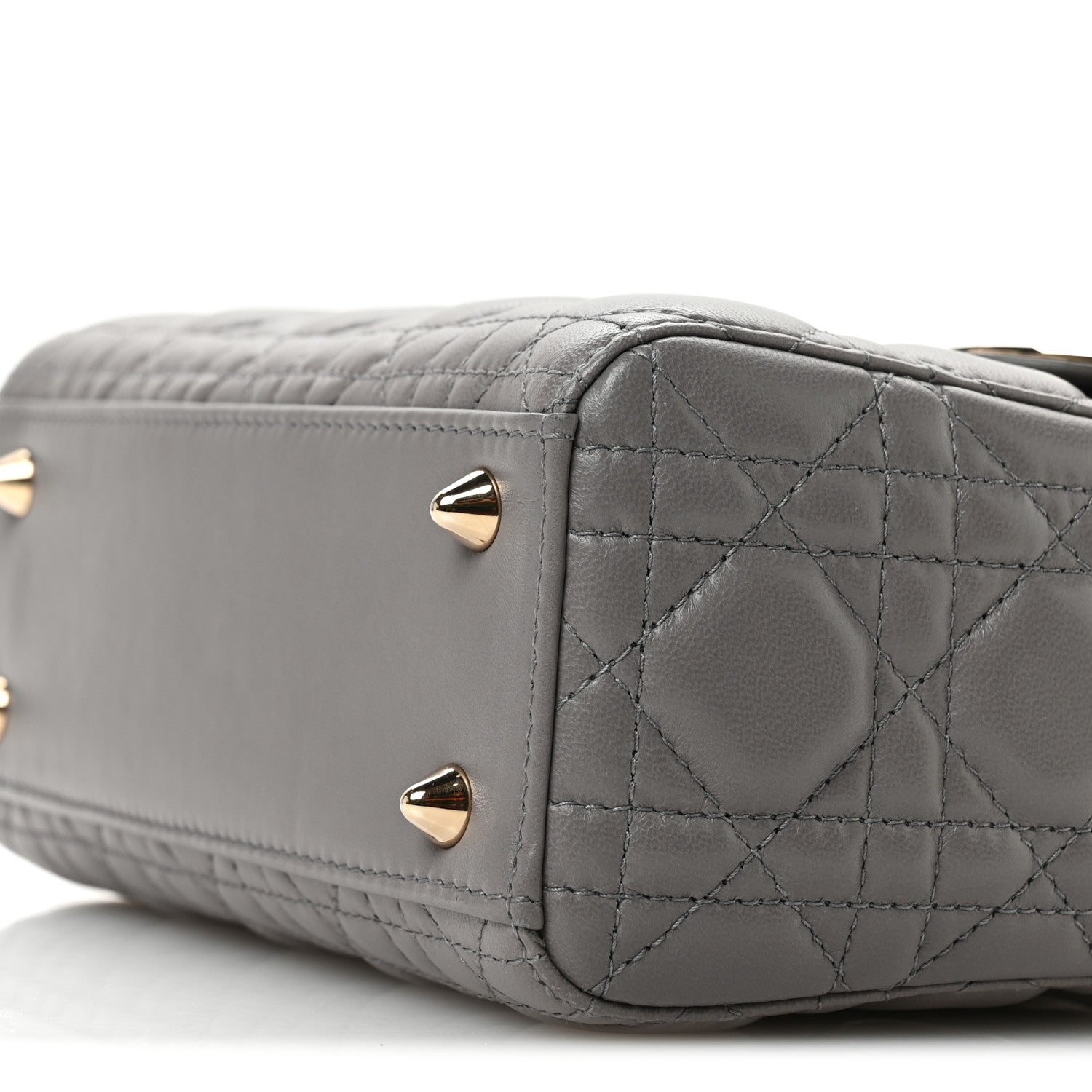 Christian Dior Lambskin Cannage Small Lucky Badges My Lady Dior Grey 10 of 11