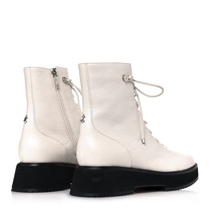 Jimmy Choo Grainy Calfskin Haysley Flat Boot 38.5 Latte 4 of 7