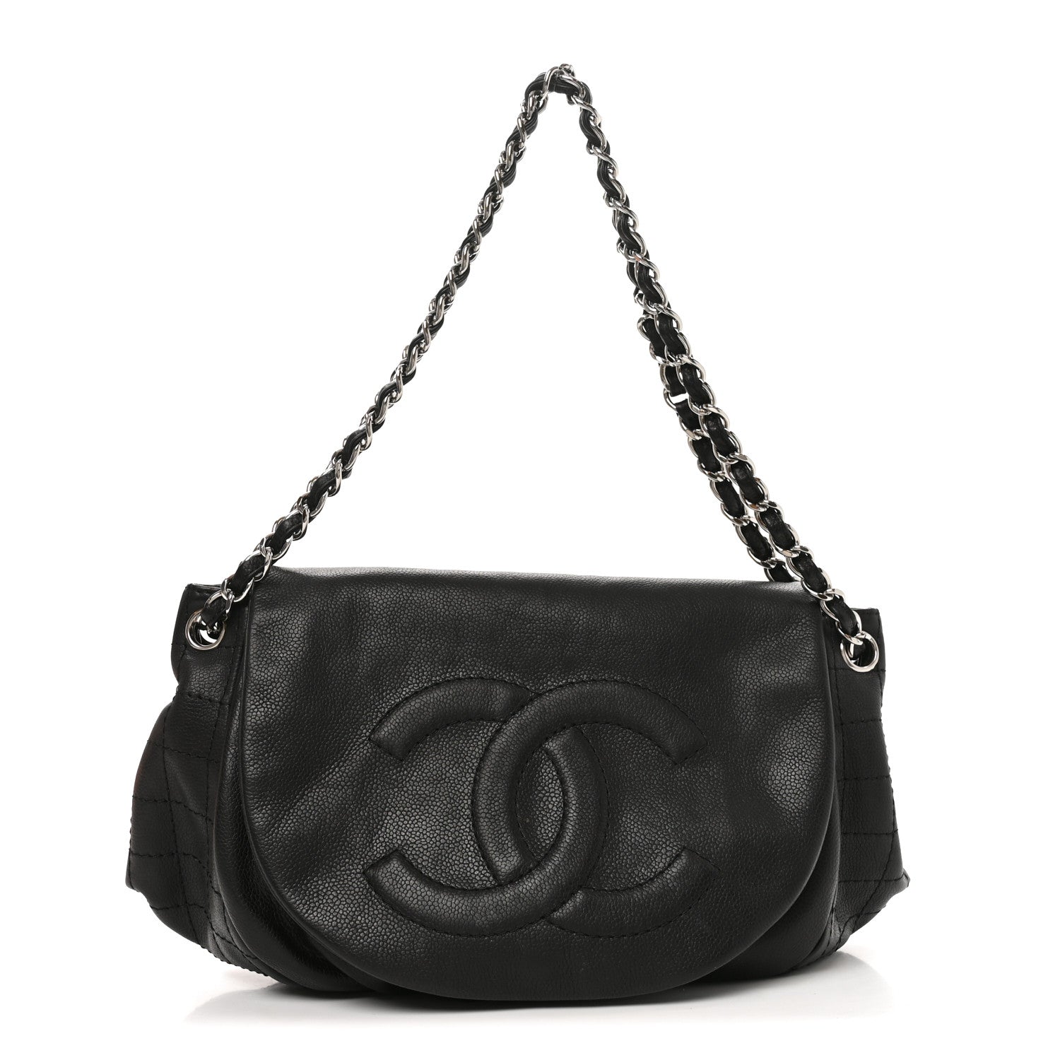 Chanel Caviar Half Moon Large Flap Black 1 of 9
