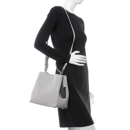 MCM Calfskin Ottomar Monogram Sarah Convertible Hobo Dove 3 of 16