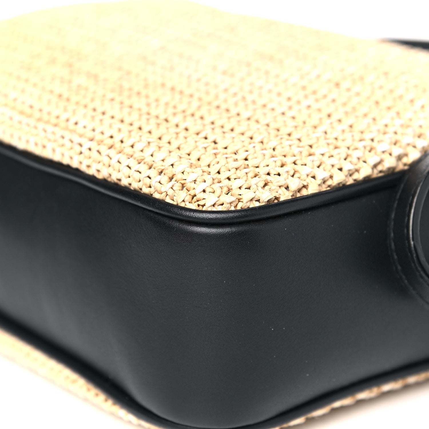 Saint Laurent Raffia Canvas Monogram Lou Camera Bag Beige Black 12 of 12