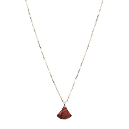 Bulgari 18K Rose Gold Diamond Carnelian Divas' Dream Pendant Necklace 1 of 6