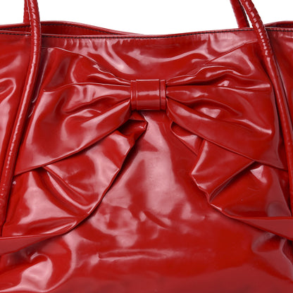 Valentino Garavani Patent Lacca Bow Tote Red 11 of 11