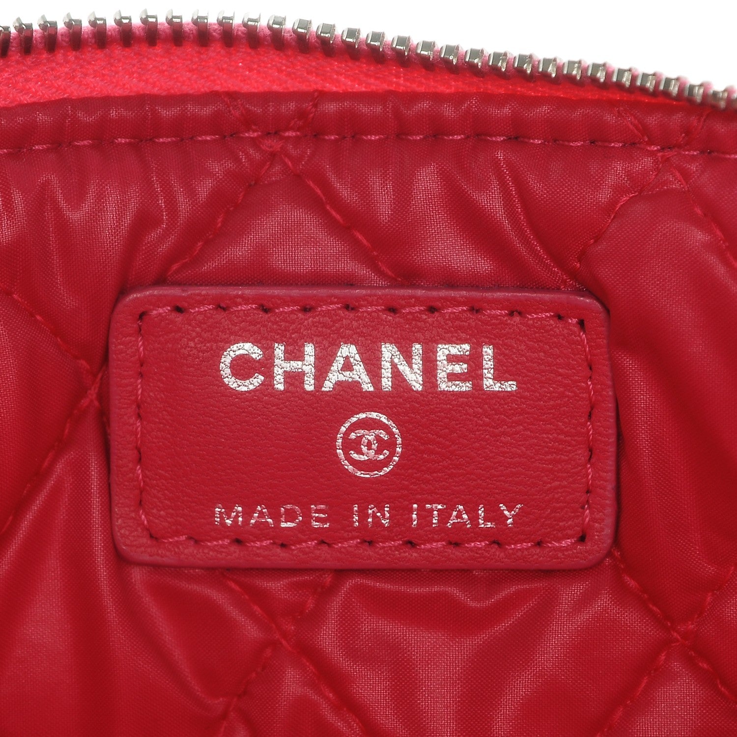 Chanel Lambskin Quilted Medium Cosmetic Case Dark Pink 6 of 8