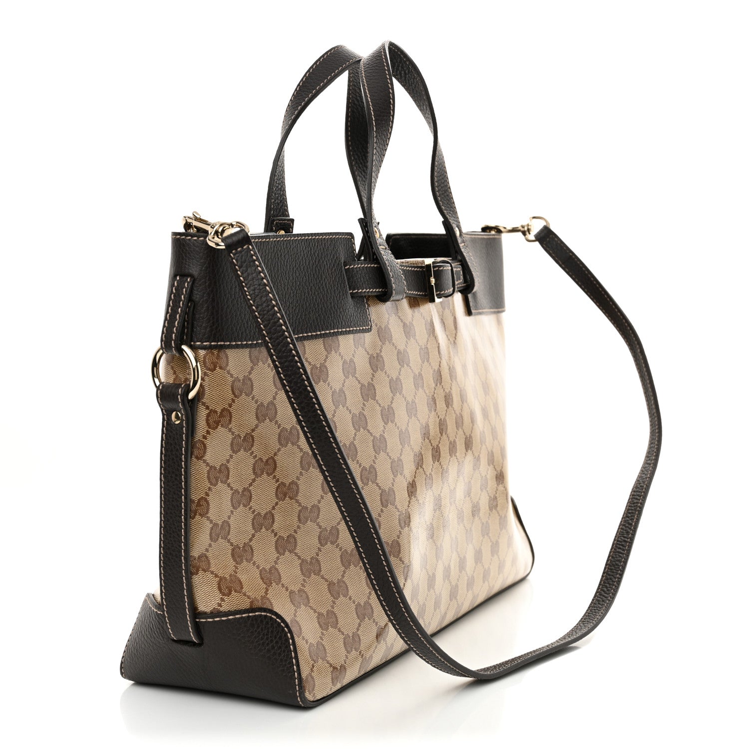 Gucci Crystal Monogram Tote Brown 2 of 10