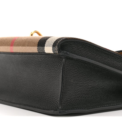 Burberry Derby Calfskin House Check Baby Macken Crossbody Bag Black 11 of 15