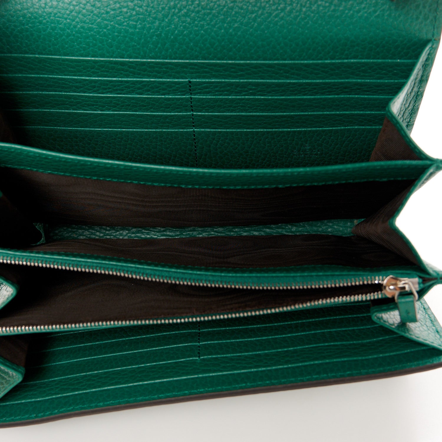 Gucci Calfskin Mini Dionysus Chain Wallet Emerald 5 of 10
