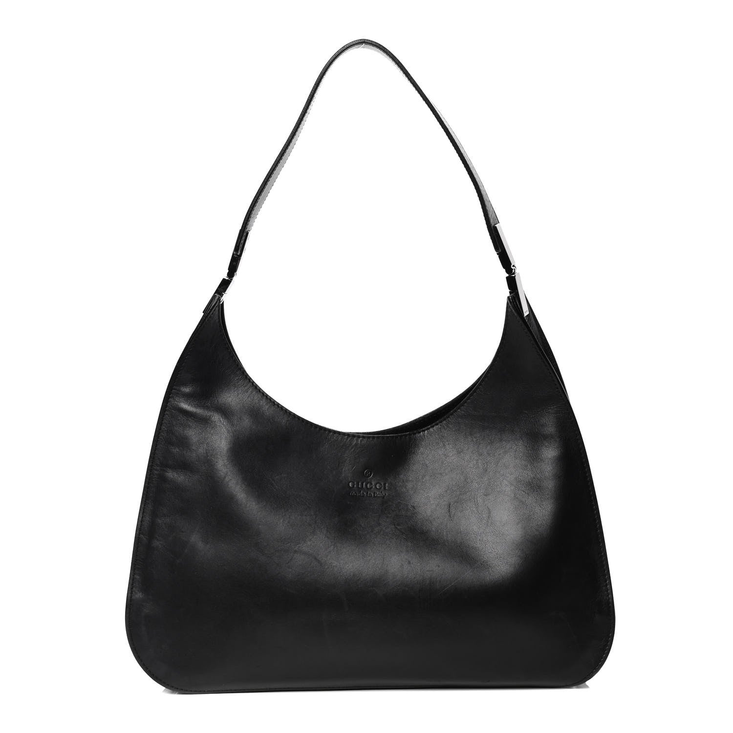 Gucci Calfskin Logo Hobo Bag Black 1 of 5