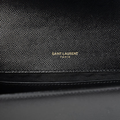 Saint Laurent Grain De Poudre Small Monogram Kate Satchel Black 5 of 12