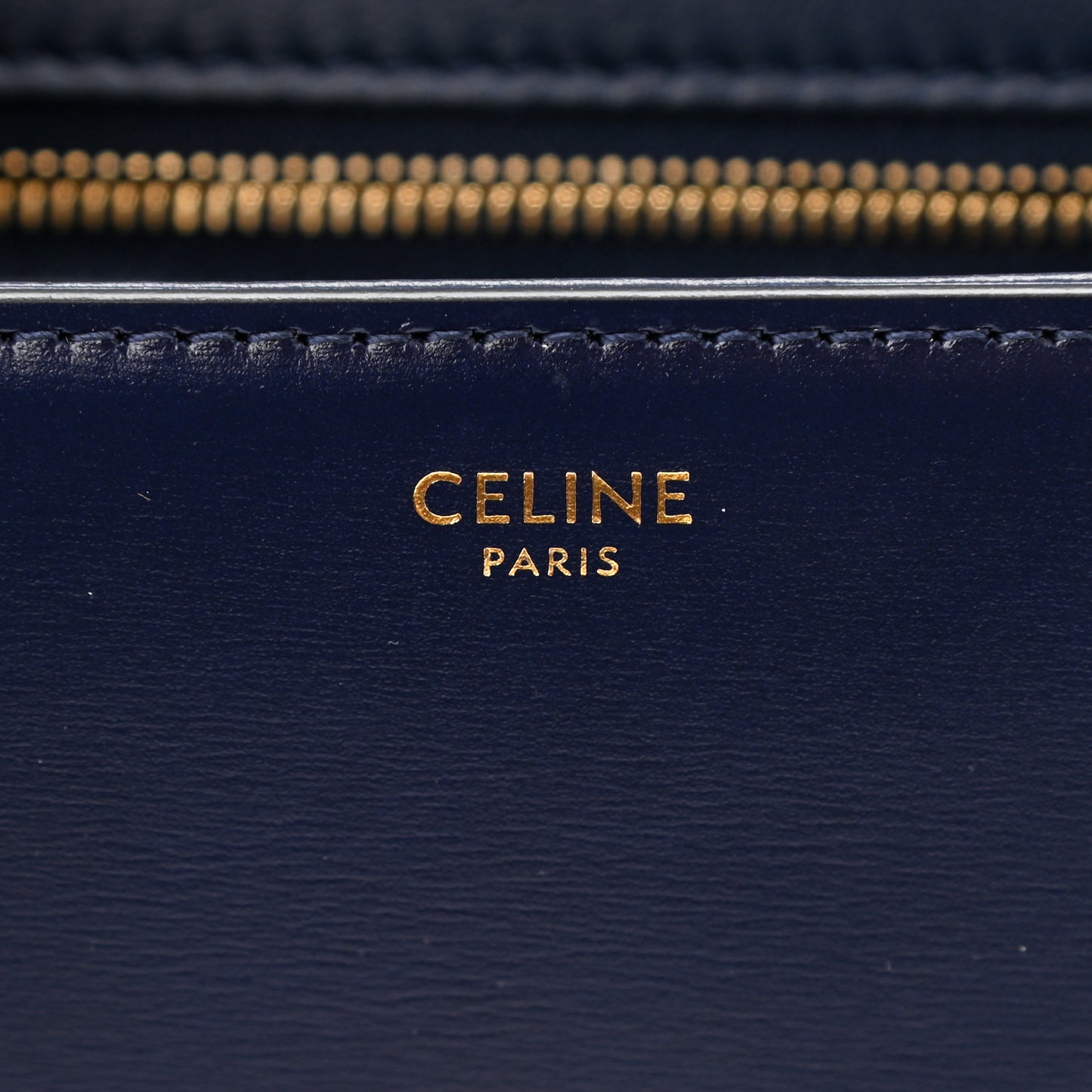 Shiny Calfskin Small Triomphe Dark Blue