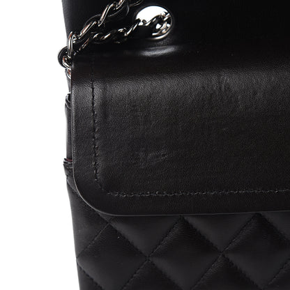 Chanel Lambskin Quilted Medium Double Flap Black 9 of 10
