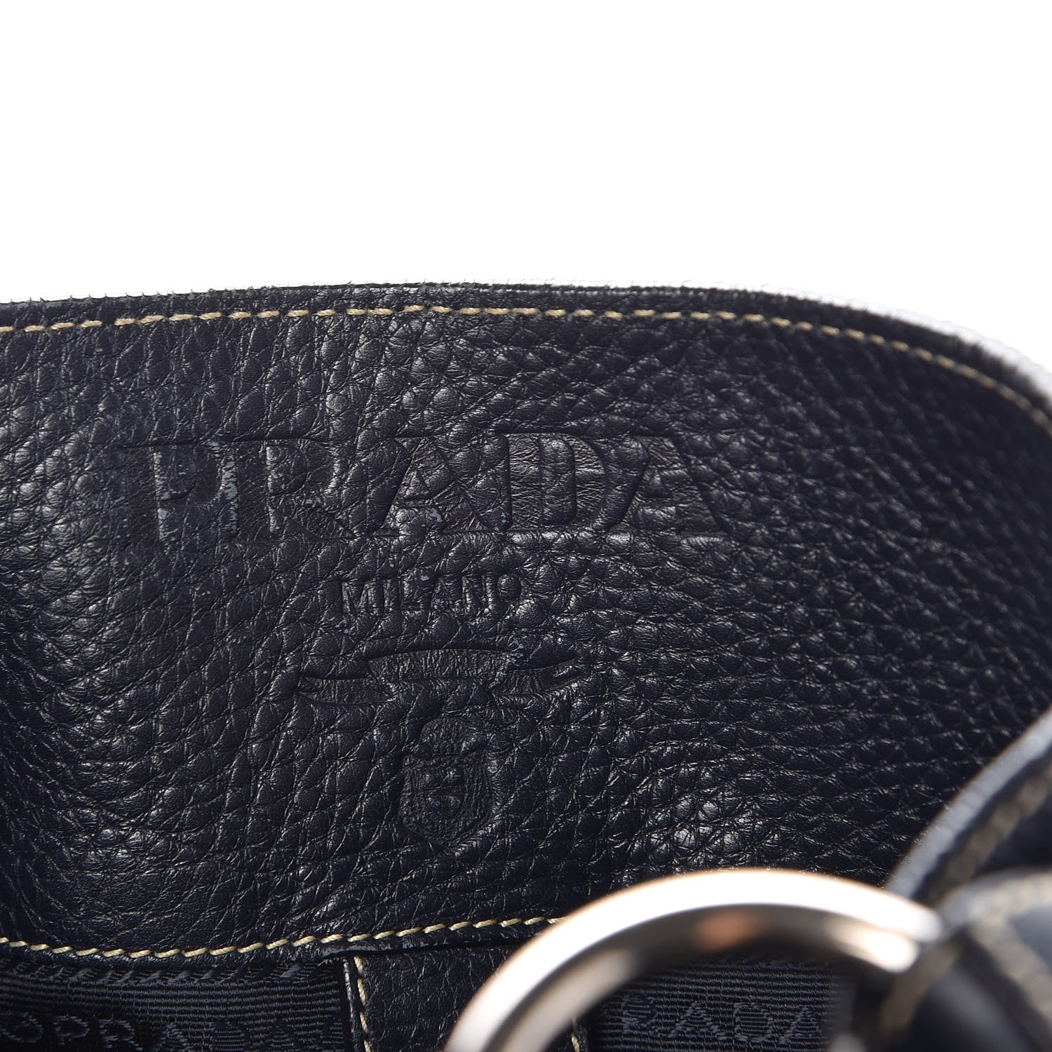 Prada Vitello Daino Rope Hobo Black 6 of 13
