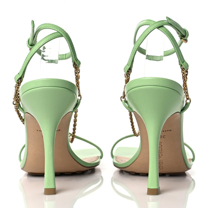Bottega Veneta Lambskin Stretch Chain Strap 90mm Sandals 39.5 Pistachio 5 of 9