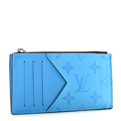 Louis Vuitton Taigarama Coin Card Holder Blue Lagoon 3 of 7