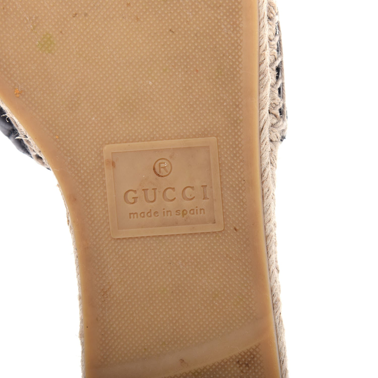 Gucci Nappa Matelasse GG Marmont Espadrille Slide Sandals 38 Black 9 of 12