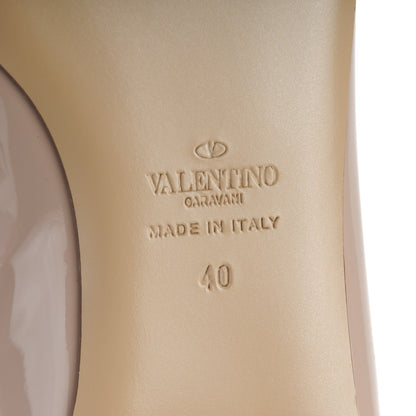 Valentino Garavani Patent Rockstud Ballerina Flats 40 Poudre 6 of 7