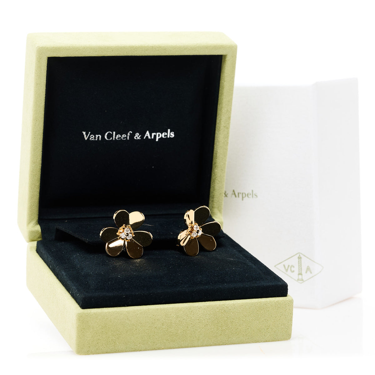 18K Yellow Gold Diamond Large Frivole Earrings