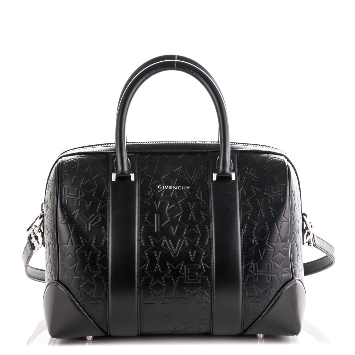 Calfskin Star Embossed Medium Lucrezia Black