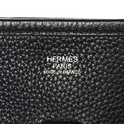 Hermes Taurillon Clemence Evelyne II PM Black 6 of 10