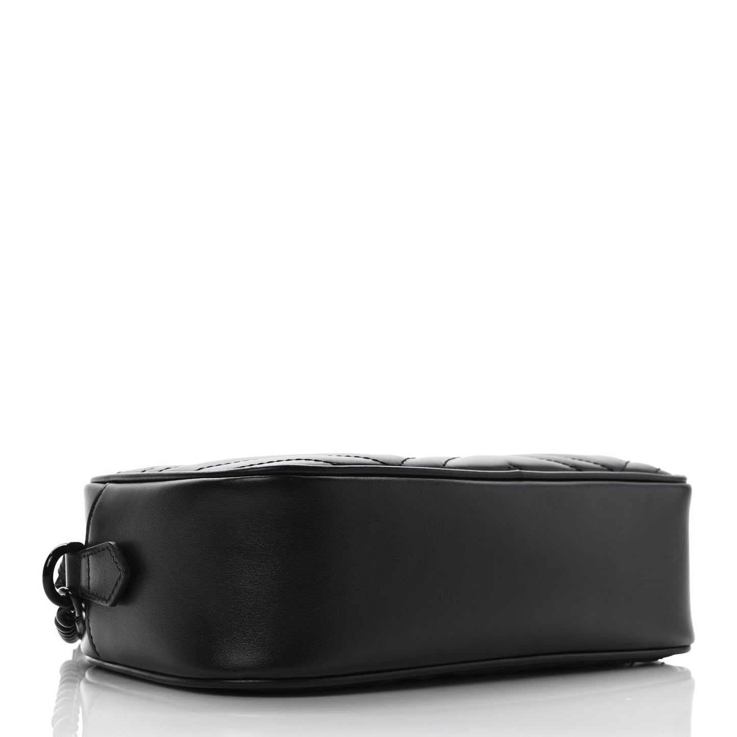 Calfskin Matelasse Monochrome Small GG Marmont Chain Shoulder Bag Black