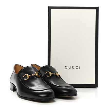Gucci Goatskin Womens Horsebit Mid-Heel Loafers 40 Black 9 of 9