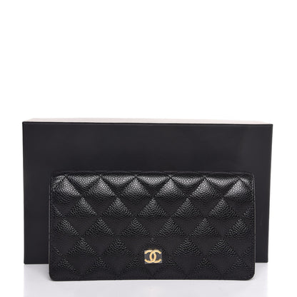 Chanel Caviar Quilted Yen Wallet Black 9 of 9