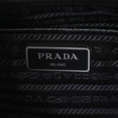 Prada Nylon Vela Saffiano Single Buckle Messenger Shoulder Bag Black 6 of 8